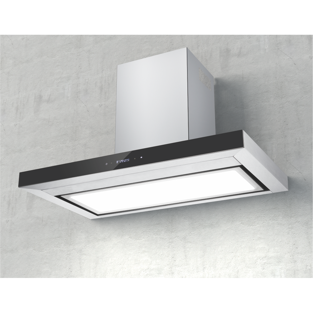 T-fòm chemine Cooker Hood Touch Control Chimney 111 60/90cm